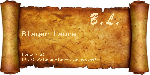 Blayer Laura névjegykártya